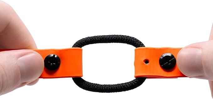 Educator Quick Snap Bungee Dog Collar, Biothane, Waterproof, Odorproof, Easy Connect and Disconnect Clasp and D Ring with Comfort Bungee Loop, Must be Cut for Custom fit, 3/4-Inch, Orange
