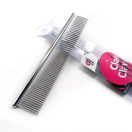 Cat Combs with Rounded Teeth, Removing Tangles and Knots, Quality Chrome Plated Thinner Round Spine Comb, Great Hand Feel and is NOT Easy to Rust, Exquisite and easy to carry