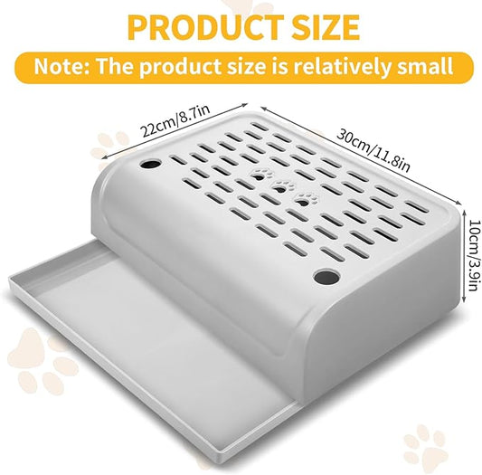 Litter Box Steps for Cats, Easy Clean Cat Litter Box Ramp for Older Cats & Kitten, Anti-Tracking Cat Step Pedal Stool with Filter Function 11.8x8.7x3.9in(Gray)