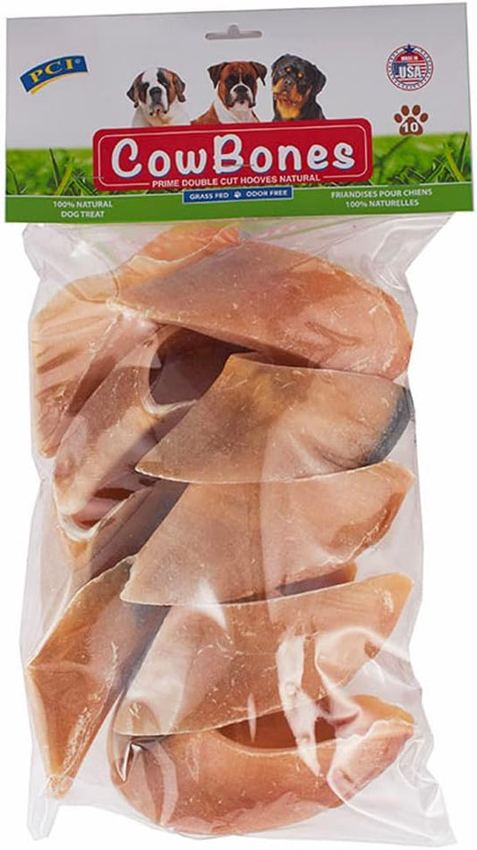 Pet Center Inc. (PCI) - Cow Bones - 10 Pack - Natural Flavor Beef Hooves Dog Treat