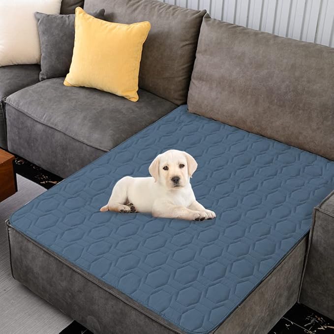 Waterproof and Non-Slip Dog Bed Cover and Pet Blanket Sofa Pet Bed Mat ，car Incontinence Mattress Protectors Furniture Couch Cover for Most Cats Dogs, Pets（30x70- Navy Blue）