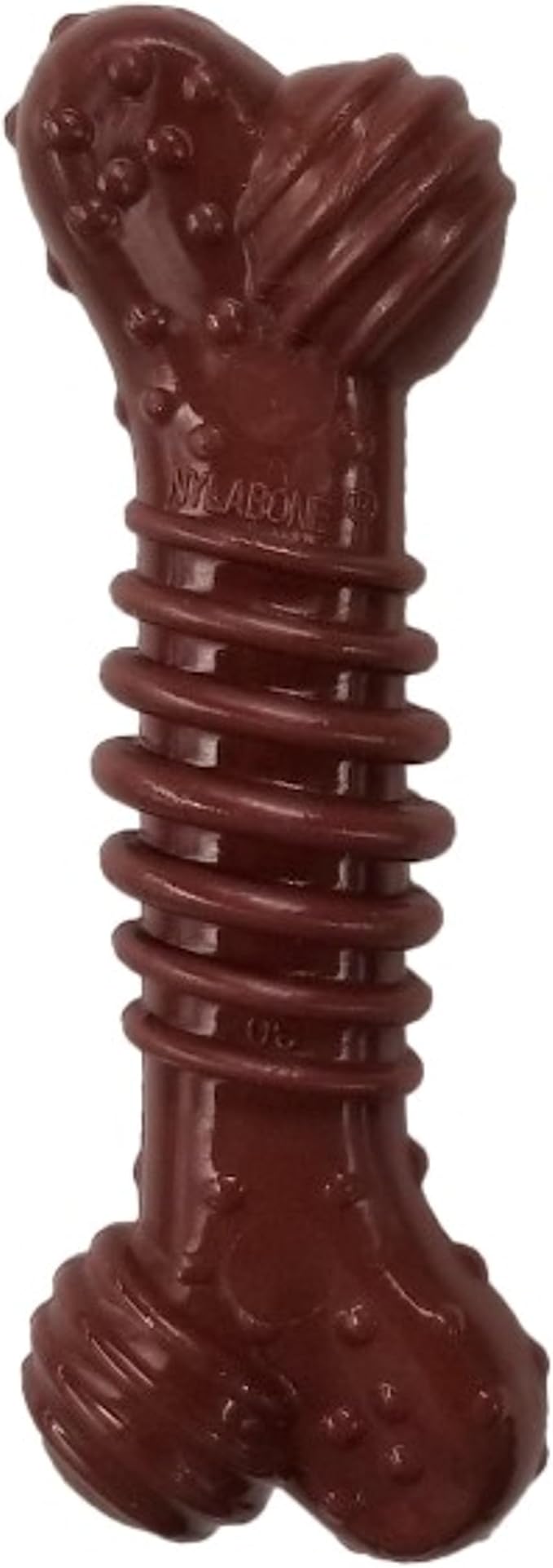 Nylabone Power Chew Groove Bone - Dog Toys for Aggressive Chewers - Durable Dog Toy for Small Breeds - Small Dog Chew Toys - Flavor Medley, Small, Up to 25 Ibs. (1 Count)