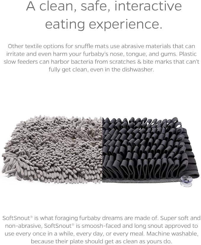 Pet Parents Forager Slow Feeder Dog Bowl & Snuffle Mat - SoftSnout, Non-Slip Backing (Forest 12")