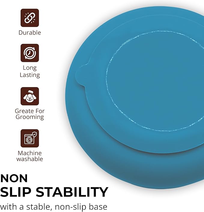 Slow Feeder Dog Bowls, Dishwasher Safe, Non-Slip Base, BPA-Free Slow Eating Dog Bowl (Blue, 2-Pack)
