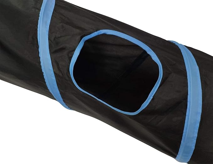 Cat Tunnel for Indoor Cats Interactive, Rabbit Tunnel Toys, Pet Toys Play Tunnels for Cats Kittens Rabbits Puppies Crinkle Pop Up Black 45"