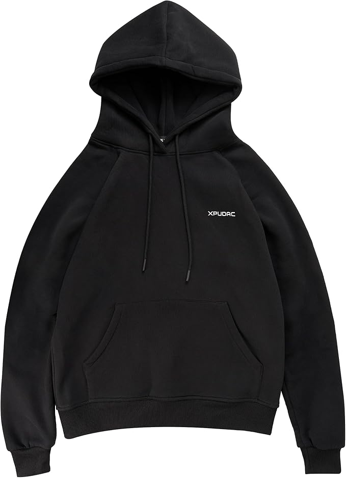 XPUDAC Matching Hoodie for Dogs and Humans Womens Hoodie Oversized Fleece Sweatshirts Long Sleeve Sweaters Pullover Fall Winter Clothes with Pocket, Black, X-Large