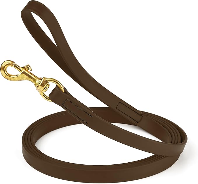 Viper Biothane K9 Working Dog Leash Waterproof Lead for Tracking Training Schutzhund Odor-Proof Long Line with Solid Brass Snap for Puppy Medium and Large Dogs, 33ft Dark Chocolate Brown