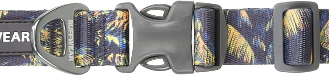 Ruffwear, Front Range Dog Collar, Adjustable Tubelok Webbing, Lightweight, Side Release Buckle, Aluminum V-Ring, Durable for Everyday Use, Deep Jungle, 20"-26"