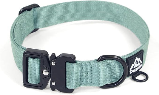 Dog Collar for Large Dogs - Adjustable, Chew Proof Nylon Collar with Metal Quick Release Buckle and D-Ring for Dog Tags (Florida Seaside)