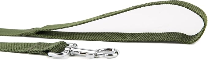 Nylon Dog Training Leash, Traction Rope, 4Ft /5 Foot /6 Feet Long, 5/8 inch 3/4 Inch 1 Inch Wide, for Small and Medium Dogs (5/8'' x 6 FT, Green)