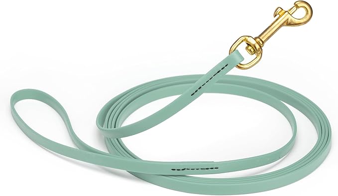 Viper Biothane K9 Working Dog Leash Waterproof Lead for Tracking Training Schutzhund Odor-Proof Long Line with Solid Brass Snap for Puppy Medium and Large Dogs, 20ft Sage Green
