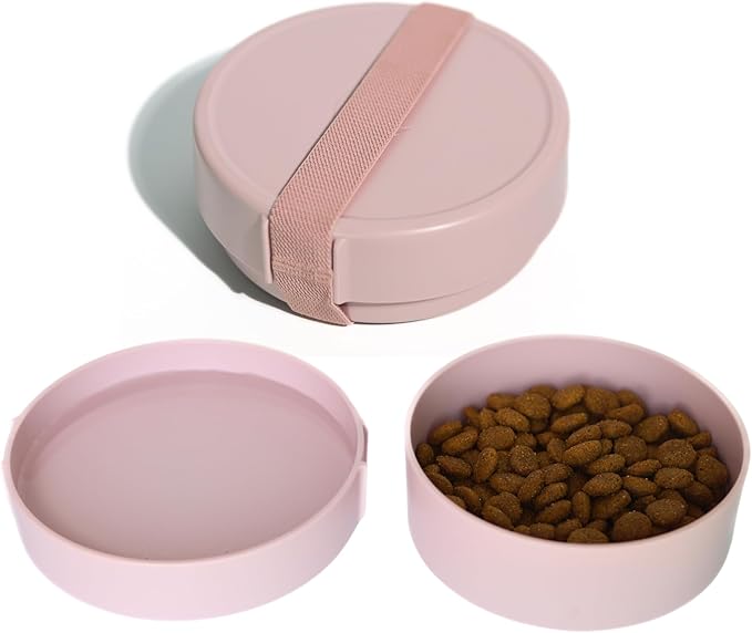 Barkin’ Trails Travel Dog Bowls, Portable Outdoor Water, BPA-Free Water Bowl Set, Food Grade Plastic Dog Travel Bowl, Dog Camping Essentials, Travel Container