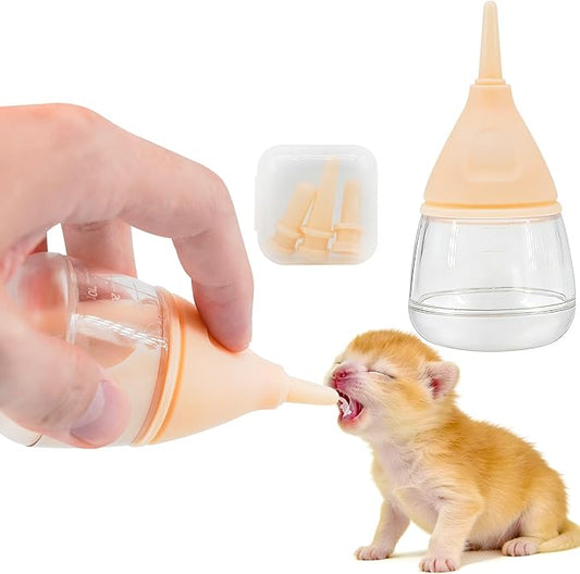 Pet Feeding Bottle for Puppies and Kittens,40ml Yellow