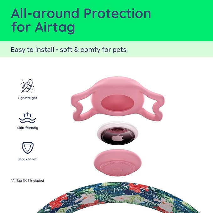 WhoseID Airtag Dog Collar,with Waterproof airtag Holder竊똎riginal Stylish Cute Pattern Design.QR Code ID Buckle竊똂omfortable Soft Cotton for Small Medium Large Dogs