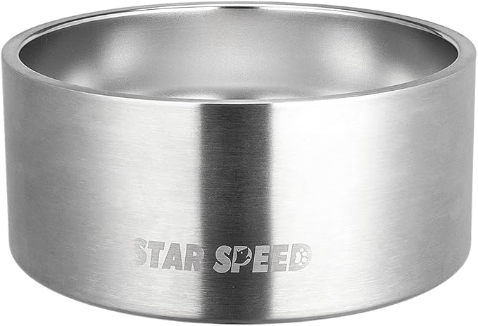 100oz Large Stainless Steel Dog Bowl. Extra Large Dog Water Bowls for Large Dogs with Rubber Bottom, Drop Resistant and Durable, Keeps Cold, Fits Different Size Big Dog Food Bowls.(100 OZ, Stainless)