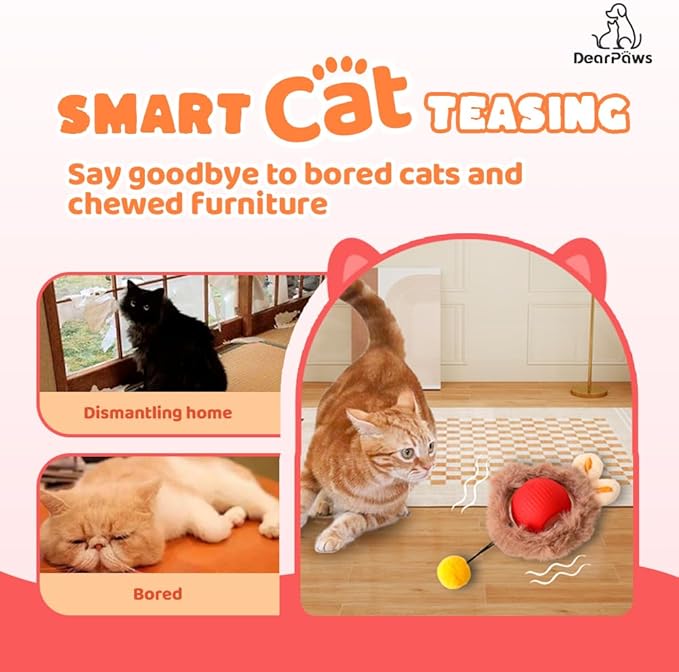 3-in-1 Cat Toy and Cat Window Perch, Window-Mounted Hammock with Scratching Board, Interactive Teaser Wand, Smart Ball with LED Lights