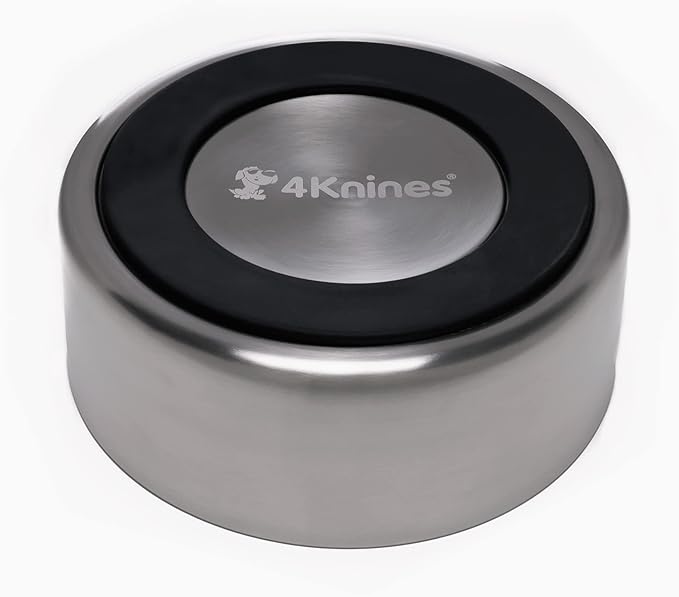 4Knines Stainless Steel Dog Bowl – Heavy Duty Non-Slip Large Pet Food and Water Bowl for Dogs and Puppies, Double-Walled, Spill Resistant, Rust Proof, Easy Clean, 64oz Capacity - Pink