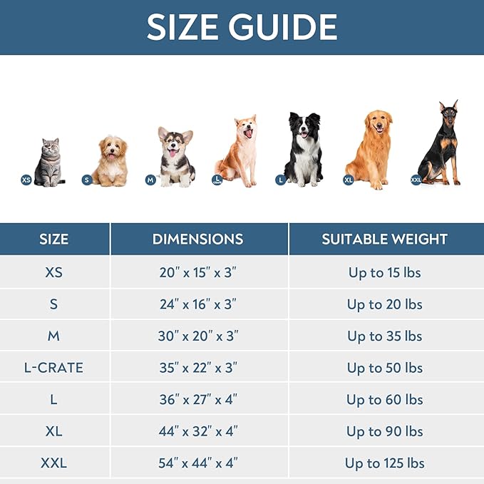 Waterproof Dog Bed Cover, Removable Dog Bed Covers Replacement Washable with Smooth Zipper, Indoor/Outdoor, Bone Print 15 x 20 x 3 Inch for Dog/Cat, Cover Only