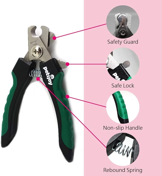 PetsJoy Pet Nail Trimmers Dog Clippers, Size: L, Suitable for Medium and Large Dog, Toenail Trimmer with Razor Sharp Stainless Steel Blades and Anti-Slip Handle