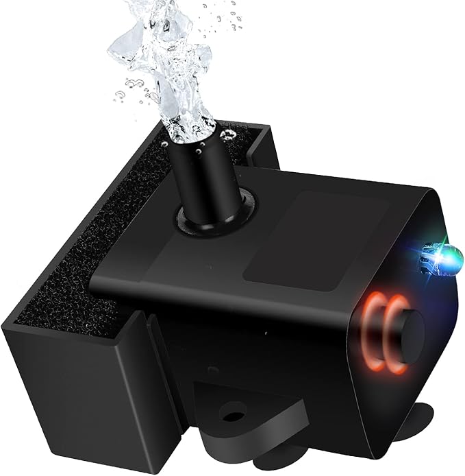 Replacement Pump for Cat Water Fountain, Compatible with Model JC-A15 2.2L/74oz Automatic Pet Water Fountain Dog Water Dispenser, Super Quiet Dog Pet Fountain Water Pump Black