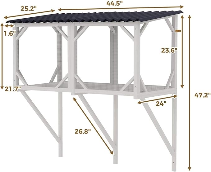 Cat Window Box Catio, Outdoor Cat Enclosure, All-Weather Window Perch for Indoor Cats, Safe Sunbathing Space with 360° View, Easy Installation for Home, Apartment