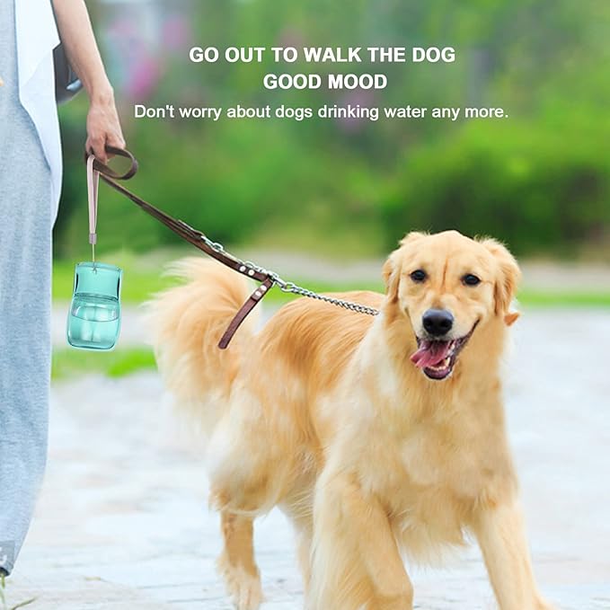 Portable Dog Water Bottle for Walking, Leak Proof Foldable Pet Water Bottles Dispenser Bowl Travel Drink Cup for Walking Hiking Traveling
