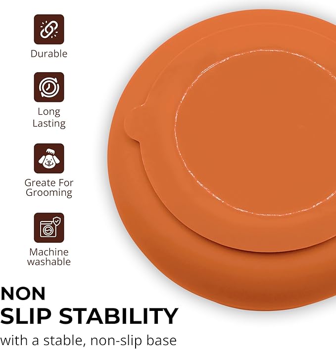 Slow Feeder Dog Bowls, Dishwasher Safe, Non-Slip Base, BPA-Free Slow Eating Dog Bowl (Terra Cotta, 2-Pack)