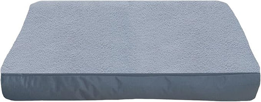 Dog Bed Cover 53L x 36W x 4H Inch,Heavy Duty Durable Waterproof Fluffy Soft Short Plush Replacement Dog Bed Covers,Washable Removable Pet Bed Mattress Cover with Zipper.Grey