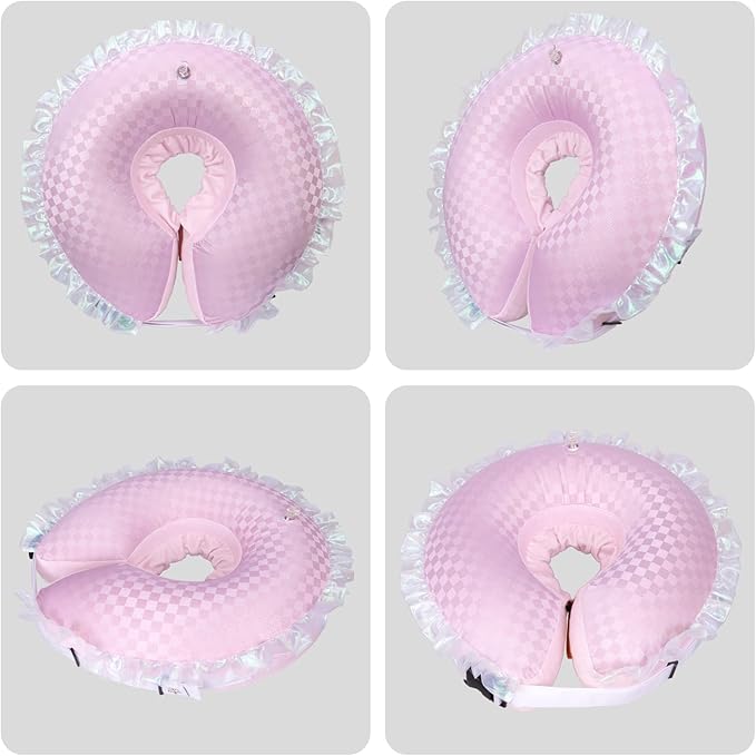 CuteBone Inflatable Dog Cone Alternative for Large Dogs After Surgery-Double Adjustable Neck Range P23SO00101XL