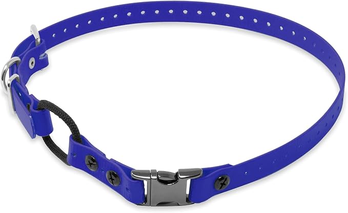 Educator Quick Snap Bungee Dog Collar, Biothane Waterproof & Odorproof, Easy Connect Clasp & D-Ring, Comfort Loop, Trim to Fit, 3/4-Inch, Blue – Fits ME-300, ET-300/400, EZ-900, PE-900, PG-300