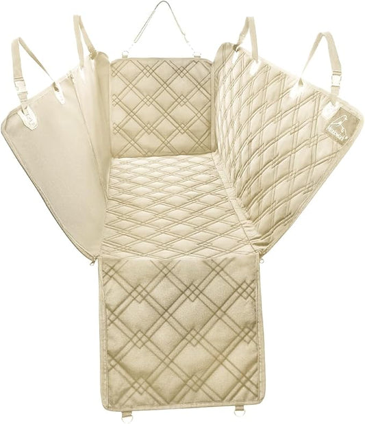 Meadowlark XL Premium Hammock Dog Car Seat Cover Back Seat, Pet Cover Car Seat Protector, Non-Slip, Dog Stuff, Anti Shock, Water Repellant, Pet Car Seat Cover for Dogs w/Seat Belt & 2 Headrest Covers