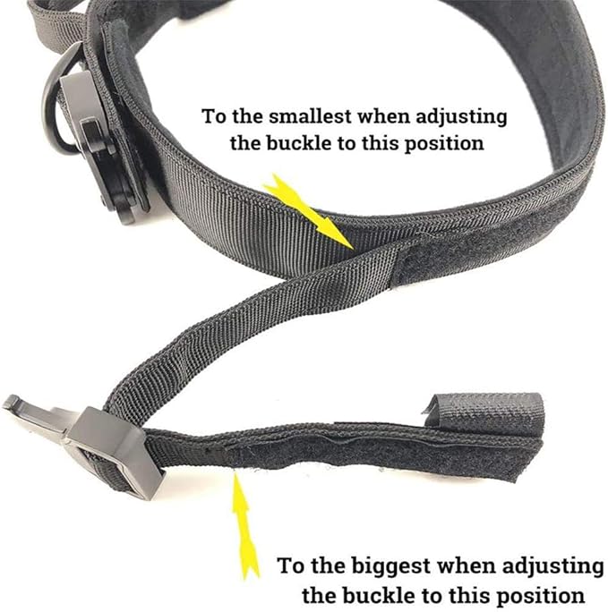 Xqpetlihai Tactical Dog Collar Adjustable Military Nylon Dog Collar with Control Handle and Heavy Duty Metal Buckle for Medium and Large Dogs (Green,XXL)