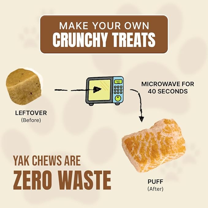 Tibetan Yak Cheese Dog Chew Sticks (4 Medium Chews) Flaxseed Flavored - Natural, Handmade, Long-Lasting, Easy to Digest, Ideal for Medium Dogs and Aggressive Chewers, Rawhide, Grain and Gluten Free