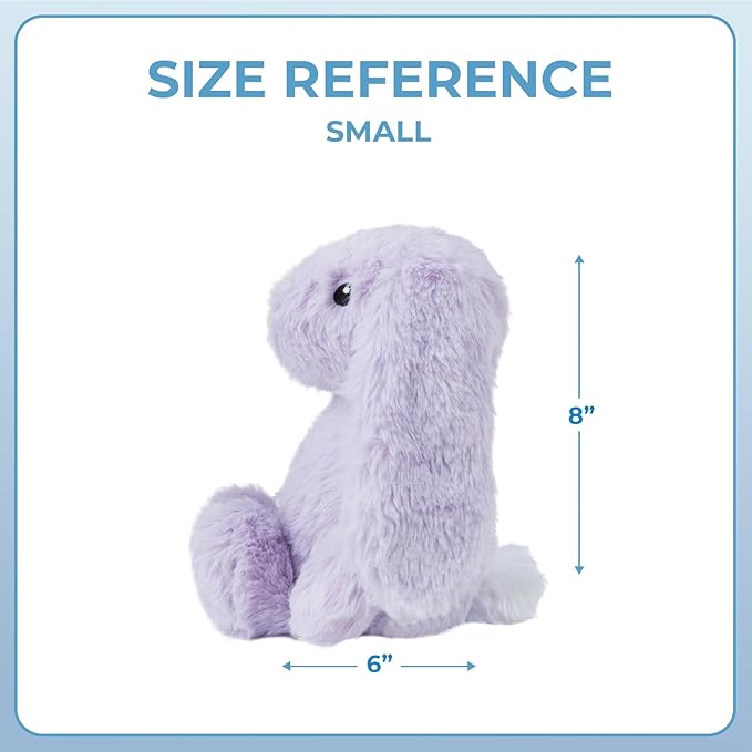 Best Pet Supplies Squeaky Dog Toys with Soft Durable Fabric for Small, Medium and Large Pets Interactive Toy for Indoor Play, Supports Active Biting and Play - Bunny (Purple), Small