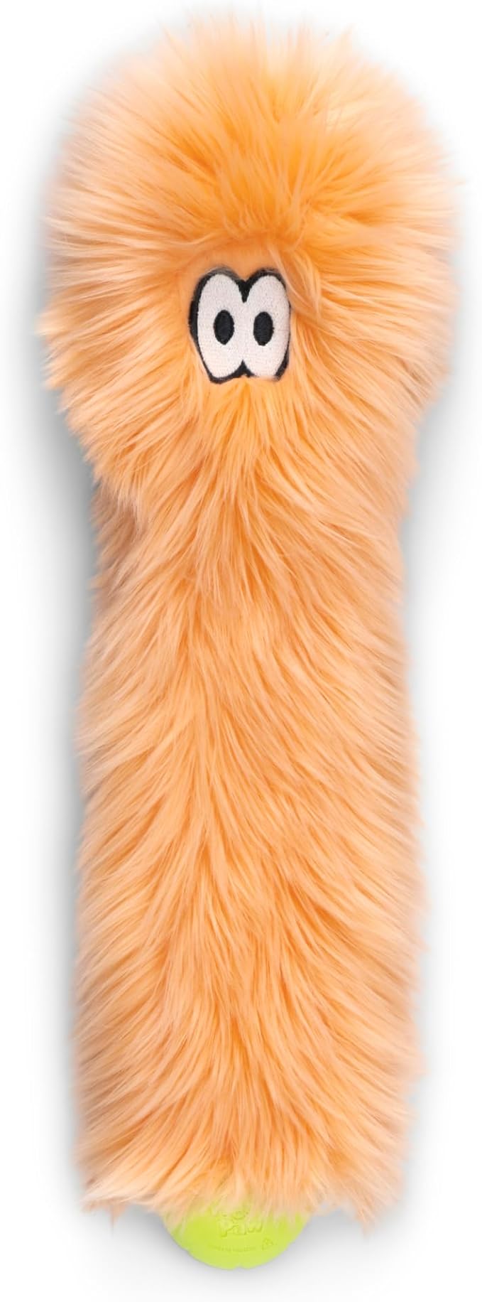 WEST PAW Rowdies Sven Durable Plush Dog Toy with HardyTex Reinforced Seams Squeaker - Soft Plush Exterior Hand Sewn by Skilled Artisans and Made in USA for Dogs - Citrus