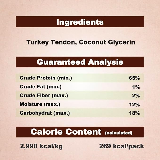 A Freschi srl Turkey Tendons for Dogs, USA-Sourced, Healthy Dog Treats, Rawhide-Free Puppy Chews, Long Lasting, All Natural, Hypoallergenic Dog Treats for Medium Breeds, 3 Count Pack Ring (M)