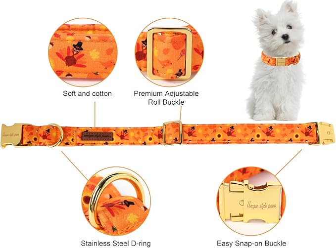 Unique style paws Dog Collar Metal Buckle Collar for Autumn Winter Christmas for Small Medium Large Boys Girls Dogs