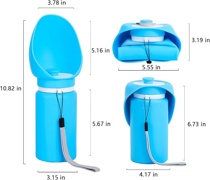 The Foldable Dog Water Bottle and 3-in-1 Snack and Garbage Bag Storage Box are The First Choice for Outdoor Activities, Equipped with 1 roll of Garbage Bags and a Garbage Hanging Ring.