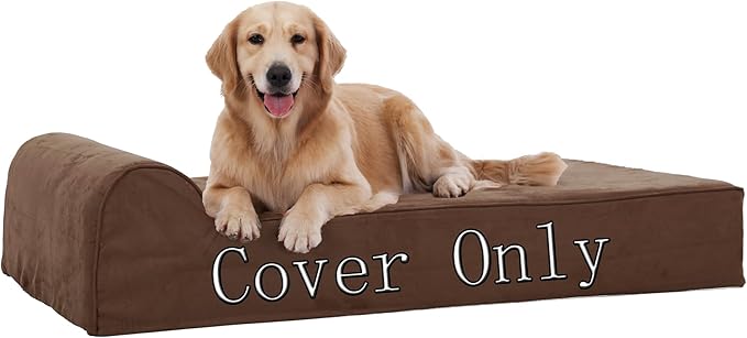 Extra Large Dog Bed Liner - Replacement Cover for Memory Foam Pet Bed, XL Size, Chocolate