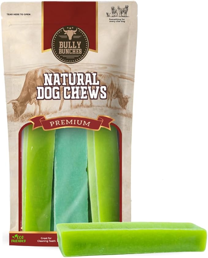 Bully Bunches Premium Mint Himalayan Yak Chew for Dogs, 100g, All-Natural, Long-Lasting, Authentic Yak Milk, Healthy Dental Chew, High-Protein, Grain-Free (Medium, 3 Pack)