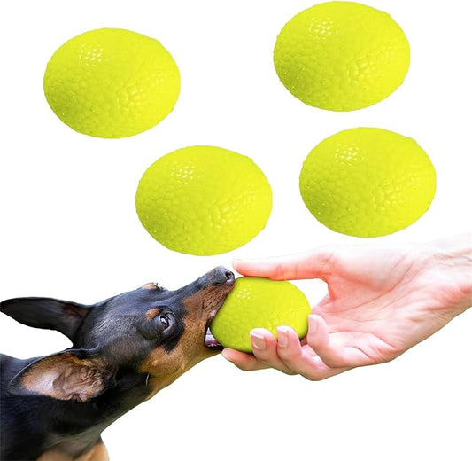Indestructible Dog Chew Toy for Aggressive Chewers - 4 Pack Interactive Dog Ball，Durable ETPU Toy for Large Medium Small Dogs