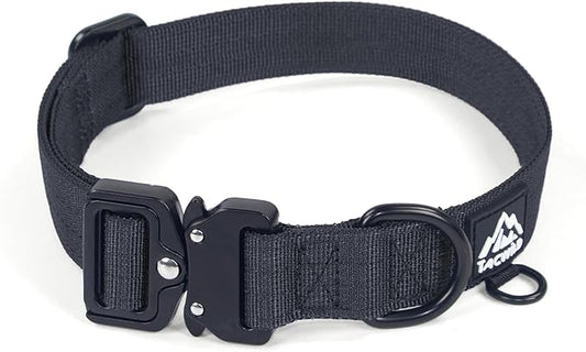 Dog Collar for Large Dogs - Adjustable, Chew Proof Nylon Collar with Metal Quick Release Buckle and D-Ring for Dog Tags (New York Afterlight)