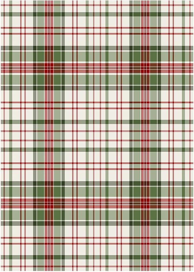 Muddy Mat짰 Plaid 3x7 Washable Area Rugs for Living Room, Bedroom & Dining Room ??Modern Soft Low Pile Non Slip Carpet ??Pet Friendly Waterproof Foldable Rugs for Home