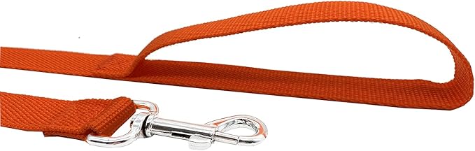 Nylon Dog Training Leash, Traction Rope, 4/5/6 Feet Long, 3/4 Inch 1 Inch Wide, for Small and Medium Dogs (1'' x 5 FT, Orange)