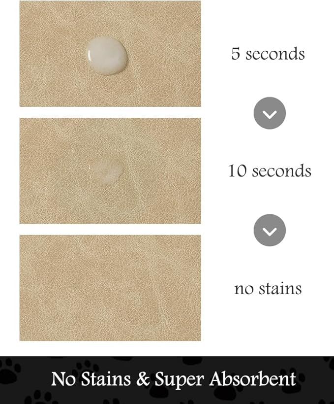 Pet Feeding Mat-Absorbent Dog Mat for Food and Water Bowl-No Stains Quick Dry Water Dispenser Mat-Dog Accessories Pet Supplies-Bowl for Messy Drinkers（Beige,23"x34"