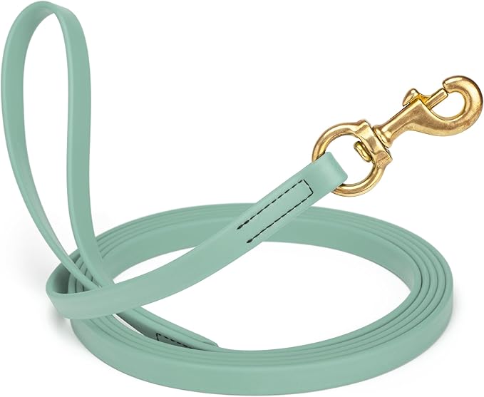 Viper Biothane K9 Working Dog Leash Waterproof Lead for Tracking Training Schutzhund Odor-Proof Long Line with Solid Brass Snap for Puppy Medium and Large Dogs, 10ft Sage Green