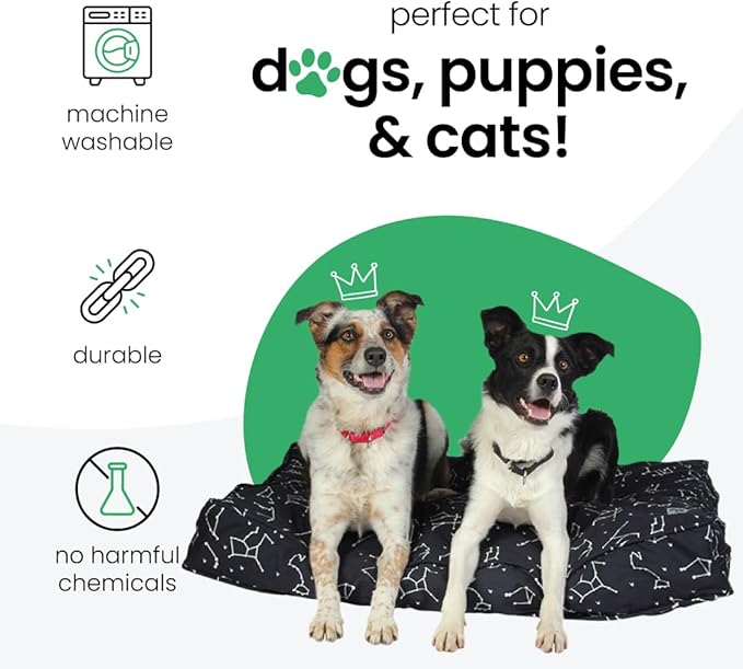 Molly Mutt Huge Dog Bed Cover - Rocketman Print - Measures 36”x45”x5’’ - 100% Cotton - Durable - Breathable - Sustainable - Machine Washable Dog Bed Cover