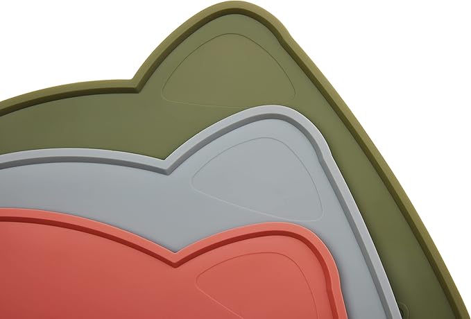 OHMO - Cat Food Mat, Silicone Pet Feeding Mat for Floor Non-Skid Waterproof Dog Water Bowl Tray, Easy to Clean Pet Placemat