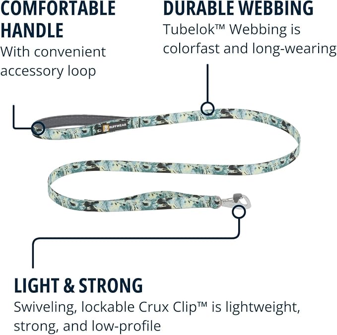 Ruffwear, Front Range Dog Leash, 5 ft Lead with Padded Handle for Everyday Walking, Sweeping Sage
