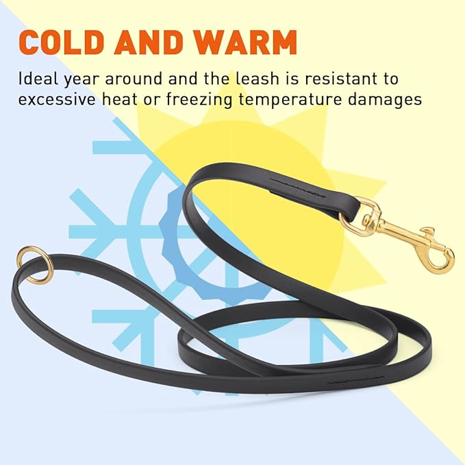 Viper Biothane Working Lead for Dogs 4ft, Black